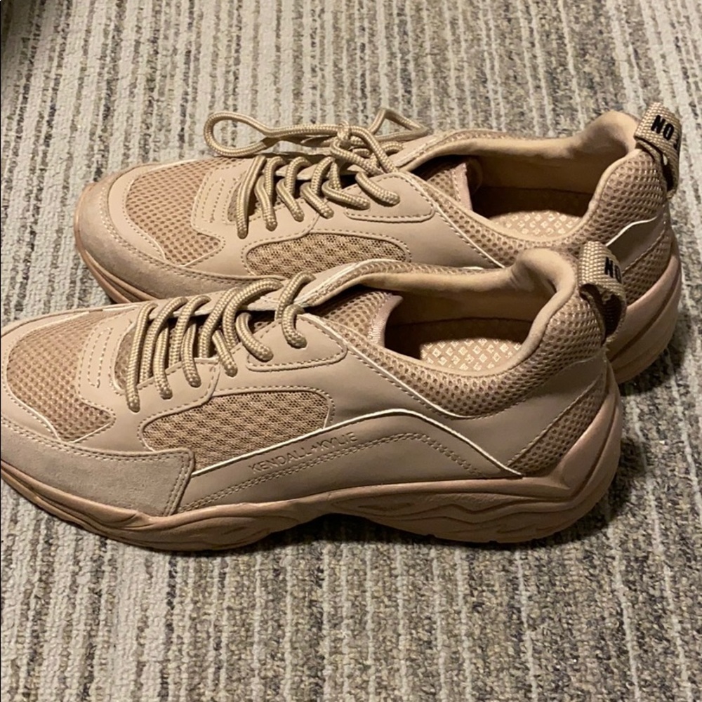 Tan Kendall and Kylie sneakers